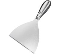 Stainless Steel Putty Knife with Ergonomic Comfort Handle, Professional Drywall Tool for Spackle, Scraping Paint & Wallpaper Removal(6inches)