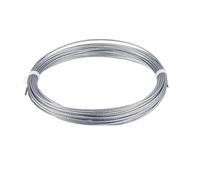 Stainless Steel PVC Coated Steel Wire Rope, Stainless Steel 7x7 Strand Wire Rope 1/16 inch (1.5mm) 285 Lbs Silver Multiple Sizes(50M/164Ft)
