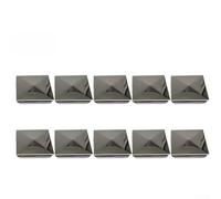 Stainless Steel Pyramid Square Post Cap 10pcs Silver Galvanized Cover | Easy installation for fence or deck posts Enhanced post protection Pyramid shape for secure fit and style Square