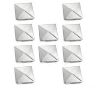 Stainless Steel Pyramid Square Post Cap 10pcs Silver Galvanized Cover | Easy installation for fence or deck posts Enhanced post protection Pyramid shape for secure fit and style Square