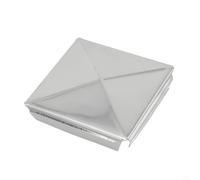 Stainless Steel Pyramid Square Post Cap 10pcs Silver Galvanized Cover | Easy installation for fence or deck posts Enhanced post protection Pyramid shape for secure fit and style Square