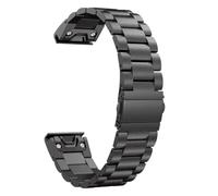 Stainless Steel Quick release Watchband fit for Garmin Fenix 8 7 Pro 7X 6X 5X 8X Plus/Tactix 8 9 7/Epix Pro(Black,26mm)