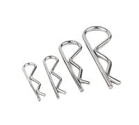Stainless Steel R Sd Cotter Pins - Locking Pin Clips 1.2mm to 5mm Dia 40PCS Fasteners for Automotive Repairs and Hardware Projects