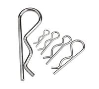 Stainless Steel R Shaped Spring Cotter Pins, 304 Stainless Steel R Spring Cotter Pins Silver 1.2-5mm Dia Assorted Packs(M5x100mm (1PCS))