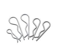 Stainless Steel R Shaped Spring Cotter Pins, 304 Stainless Steel Zinc Plated Split Clamp M1-M8 Assorted Pack(White Zinc,M1.6 x 28mm(50pcs))