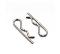 Stainless Steel R Shaped Spring Cotter Pins, Steel R Type Spring Cotter Pin Pack Of 2-10 Pcs Multiple Sizes(M7 x 150 2pcs)