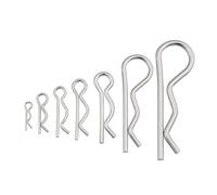 Stainless Steel R Shaped Spring Cotter Pins, Steel R Type Wave Shape Spring Cotter Pin for Car, M1-M7, 10pcs(20pcs,M2x50)