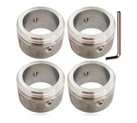 Stainless Steel RA Radiator Valve Adapter Set 4 Pack M30x1.5 Thread Conversion With Hex Key For Thermostatic Head Replacement Tasks