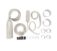 Stainless Steel Radiator Hose Cover Kit | 18 Pcs Universal Heat Guard Sleeving Set | Extreme Heat/Abrasion/Oxidation Tolerant for Cars/Trucks/Motorcycles (Silver)