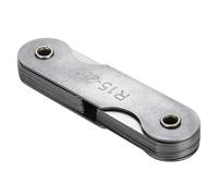 Stainless Steel Radius Fillet Gauge, External Internal Concave Convex Measuring Tool, Dual - Leaf Design for Machinists and Tool Makers with Clearly Marked Scales (R15-25MM)