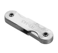 Stainless Steel Radius Fillet Gauge, External Internal Concave Convex Measuring Tool, Dual - Leaf Design for Machinists and Tool Makers with Clearly Marked Scales (R7-14.5MM)