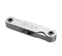Stainless Steel Radius Gauge, R1-6.5mm Internal External Concave Convex Fillet Measuring Tool for Machinists and Metalworking Inspection (R1-6.5MM)