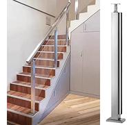 Stainless Steel Railing Post - Durable Metal Balustrade Kit for Indoor/Outdoor Stairs - Modern Safety Solution