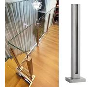 Stainless Steel Railing Post for 10mm Glass Balustrade Heavy Duty Decking Kits for Stairs Balcony Patio Steps - Deep Coffee 115cm/3.77ft