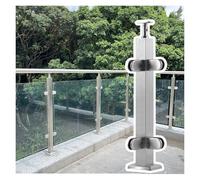 Stainless Steel Railing Post for Stairs Square s Clamp End/Middle/Corner Post for Modern Indoor/Outdoor Use Balcony & Garden & Slish Design