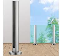 Stainless Steel Railing Post Panels for Steps & Platforms Round Balusters Deep Coffee Color 75cm (29.5") Guardrail for Balcony Deck & Pool Balustrade