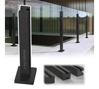 Stainless Steel Railing Post System for 1012mm Glass Balustrade80105cm Adjustable Middle Corner & End PostsBlack Finish Ideal for Modern Decks & Stairs