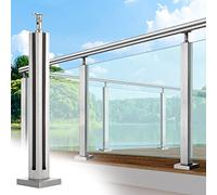 Stainless Steel Railing Posts for Balustrade - 10mm & 12mm Thick Ideal for Indoor Stairs Hallways Lofts & Concrete Steps Easy Installation Corner Post 85cm (33.1")