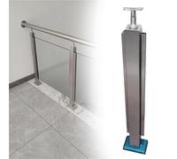 Stainless Steel Railing Posts for Stairs - Durable Square Glass Balusters for Indoor/Outdoor Fences, 120cm Height Glass Railing System, Modern Balustrade Posts (B-MID)