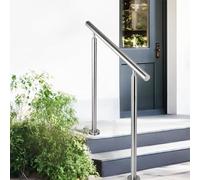Stainless Steel Railing with Installation Kit - Outdoor Safety Grip for Balcony Garden Veranda Home Entrance (Height 105cm Size 100cm/40inch)