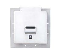 Stainless Steel rain Cover with Lock Access Grate for Garden Heavy Du Metal Construct (80 x 80 cm) D Solut