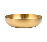 Stainless Steel Ramen Bowl, 24Cm Soup Cereal Gold Ramen Facial Bowls Double Layer Anti-Hot Food Container For Kitchen