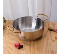 Stainless Steel Ramen Noodle Pot, with Handles for Cooking Soup, Pasta, Curry and Korean Noodles(16CM)