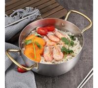 Stainless Steel Ramen Noodle Pot, with Handles for Cooking Soup, Pasta, Curry and Korean Noodles(20CM)
