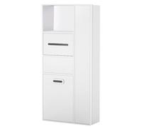 Stainless Steel Recessed Bathroom Hidden Trash Can for Toilet & Vanity Kitchen Storage Shelf Stylish White 43x82cm for Living Room & Garden Spaces