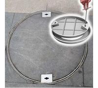 Stainless Steel Recessed Manhole Cover with Frame, Round 300mm Lid(D 700mm,H 50mm)