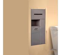 Stainless Steel Recessed Shelf nizer - Durable Shower Wall Storage Solution for Bathroom Kitchen & Living Room | Space-Saving Alcove Design for Optimal nization