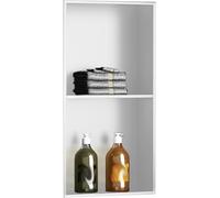 Stainless Steel Recessed Shower Shelf, Waterproof Metal Partition for Bathroom and Kitchen Storage