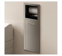Stainless Steel Recessed Shower ShelfModern Storage Rack for Bathroom Kitchen Living Room & BedroomVersatile Garbage Can Organizer in Black 86x30cm & Grey 50x20x14cm