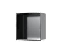 Stainless Steel Recessed Shower Storage Shelf, No Tile Needed for Bathroom Organization, Horizontal or Vertical Mount