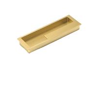 Stainless Steel Recessed Sliding Door Handles | Multi-Color 128/192mm Kitchen Cabinet Marine Locker(Gold 128mm Left)