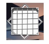 Stainless Steel Recessed Square Septic Tank Cover, Durable Embedded Manhole Lid for Outdoor Sewage and Sidewalk Use