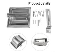 Stainless Steel Recessed Toilet Paper Holder - Wall-Mounted Flush-Fit Tissue Dispenser for Modern Bathrooms, 15.5 x 15.5 x 4.8 cm