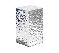 Stainless Steel Rectangle Pedestal Stand for Parties, Wedding & Birthday Decor - 30x30x100cm Riser Column Plinth for Dessert Table & Art Display (Silver)