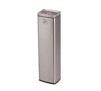 Stainless Steel Rectangular Ashtray Column - Freestanding Trash Can for Hotel Lobby and Outdoor Public Places