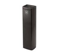 Stainless Steel Rectangular Ashtray Column - Freestanding Trash Can for Hotel Lobby and Outdoor Public Places