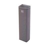Stainless Steel Rectangular Ashtray Column - Freestanding Trash Can for Hotel Lobby and Outdoor Public Places