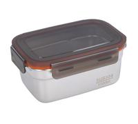 Stainless Steel Rectangular Food Storage Container, 19cm x 9cm x 10cm, Multipurpose, Airtight, Durable, Meal, Fruit, Snack Storage, School, Office, Travel
