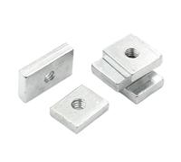 Stainless Steel Rectangular Nuts， M3/M4/M5/M6/M8 Rectangular Nuts 10/50pcs Thin Slider Block Aluminum Profile Accessory(10pcs,M4x12x10x3)