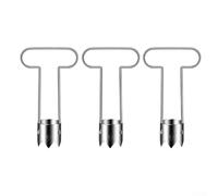 Stainless Steel Red Bell Pepper Corer with Serrated Blades Designed for Fast and Neat Core Removal of Fruits and Vegetables (3pcs)