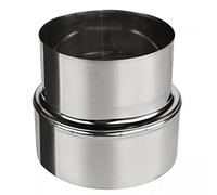 Stainless Steel Reducer Ducting Pipe Steel Connector Adaptor Chimney Flue Liner, Ø 125 mm (4.92") / Ø 110 mm (4.33")