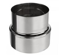Stainless Steel Reducer Ducting Pipe Steel Connector Adaptor Chimney Flue Liner, 125 mm (4.92") / 110 mm (4.33")