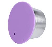 Stainless Steel Refillable Reusable Coffee Capsule Cup Suitable for Coffee Maker, Stainless Steel Capsules (Purple)