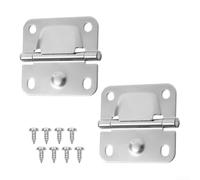 Stainless Steel Replacement Hinge Kit for Coleman Freezers Refrigerators Salt Spray Resistant Construction for Outdoor and Marine Environments (2-piece)