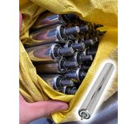 Stainless Steel Replacement Rollers for Industrial Belt Drives, 5.1 cm Diameter, 10 Pack, 39.9 cm Length, High-Performance Conents for Enhanced Efficiency