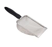 Stainless steel reptile sand shovel, cat litter scoop, pet feces cleaning scoop for lizards, geckos and snakes (Mesh 2 * 2mm)